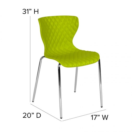 Lowell Contemporary Design Citrus Green Plastic Stack Chair