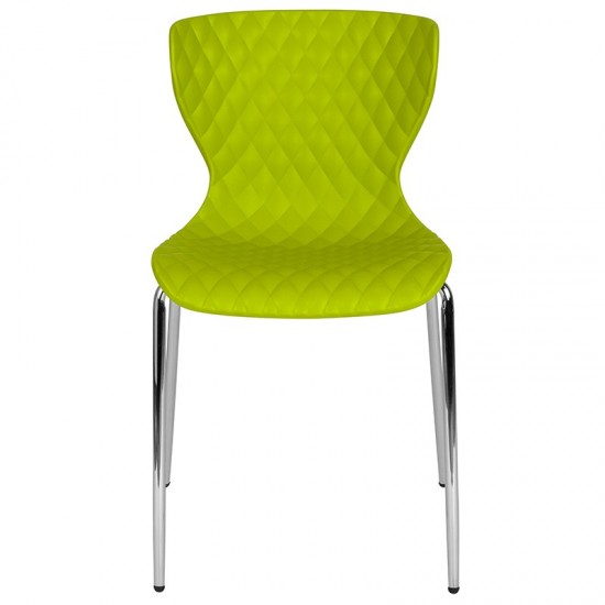 Lowell Contemporary Design Citrus Green Plastic Stack Chair