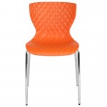 Lowell Contemporary Design Orange Plastic Stack Chair