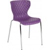 Lowell Contemporary Design Purple Plastic Stack Chair