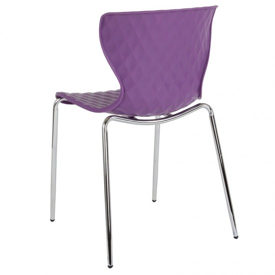 Lowell Contemporary Design Purple Plastic Stack Chair