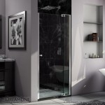 Allure 34-35 in. W x 73 in. H Frameless Pivot Shower Door in Chrome