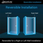 Allure 34-35 in. W x 73 in. H Frameless Pivot Shower Door in Chrome