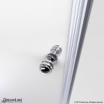 Allure 34-35 in. W x 73 in. H Frameless Pivot Shower Door in Chrome