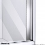 Allure 34-35 in. W x 73 in. H Frameless Pivot Shower Door in Chrome