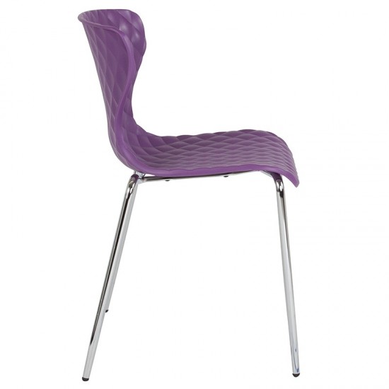Lowell Contemporary Design Purple Plastic Stack Chair