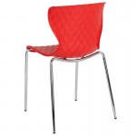 Lowell Contemporary Design Red Plastic Stack Chair