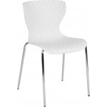 Lowell Contemporary Design White Plastic Stack Chair