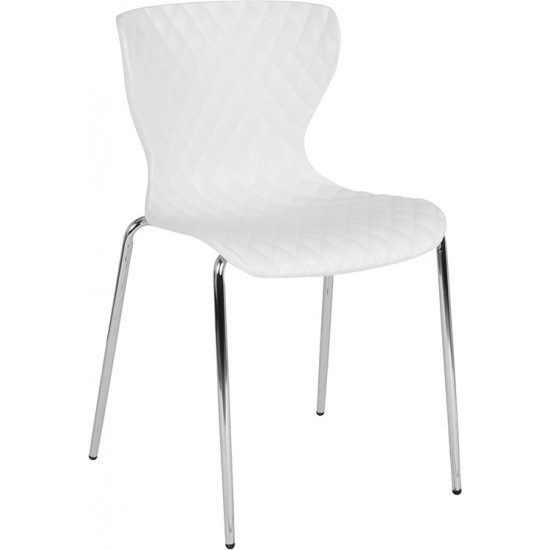 Lowell Contemporary Design White Plastic Stack Chair