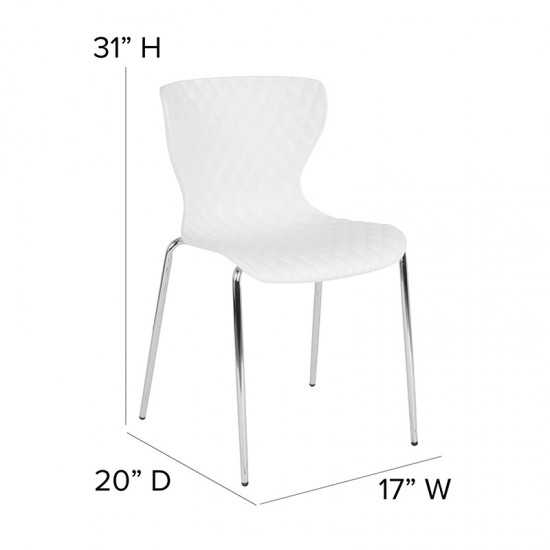 Lowell Contemporary Design White Plastic Stack Chair