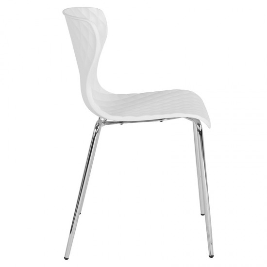 Lowell Contemporary Design White Plastic Stack Chair