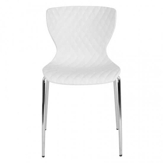 Lowell Contemporary Design White Plastic Stack Chair