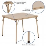 Kids Tan 3 Piece Folding Table and Chair Set