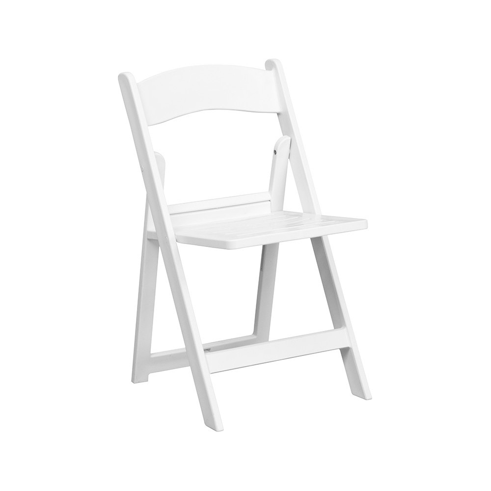 1000 lb. Capacity White Resin Folding Chair with Slatted Seat 1000 lb. Capacity White Resin Folding Chair with Slatted Seat