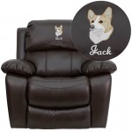 Personalized Brown LeatherSoft Rocker Recliner