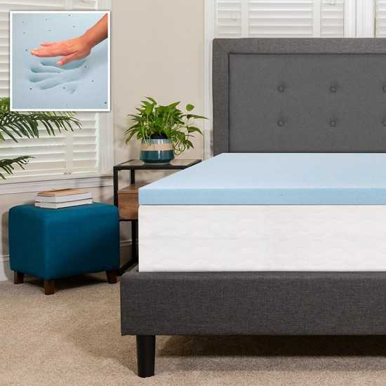 Capri Comfortable Sleep 2 inch Cool Gel Memory Foam Mattress Topper - King