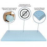 Capri Comfortable Sleep 3 inch Cool Gel Memory Foam Mattress Topper - Queen