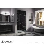 Allure 44-45 in. W x 73 in. H Frameless Pivot Shower Door in Chrome
