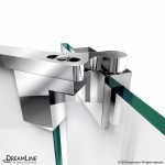 Allure 49-50 in. W x 73 in. H Frameless Pivot Shower Door in Chrome