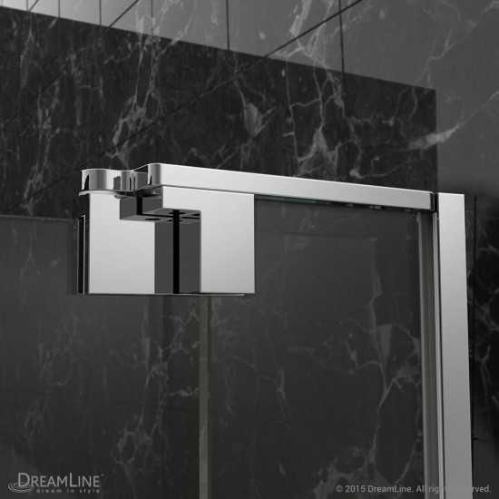 Allure 49-50 in. W x 73 in. H Frameless Pivot Shower Door in Chrome