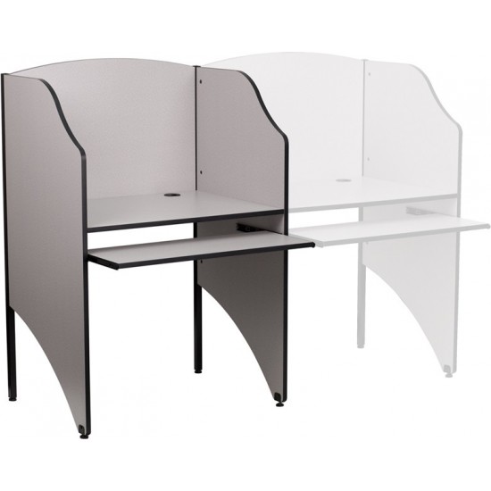 Starter Study Carrel in Nebula Grey Finish