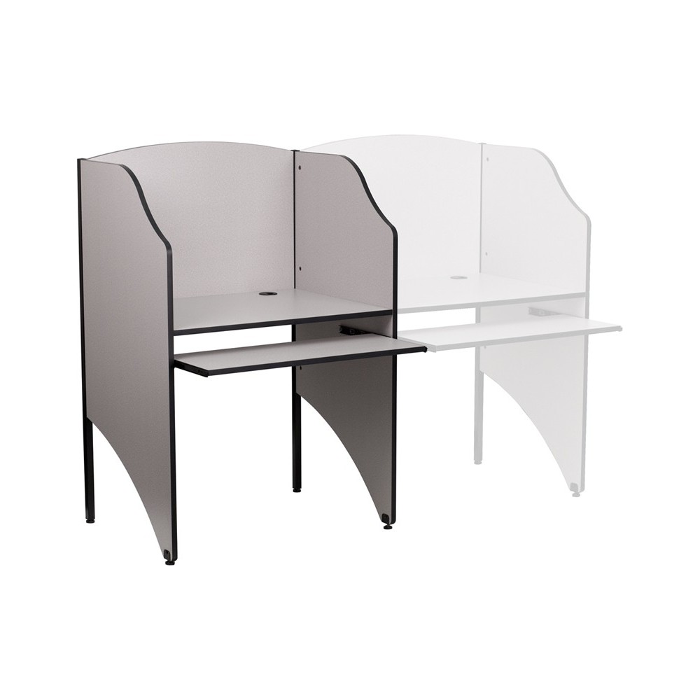 Starter Study Carrel in Nebula Grey Finish