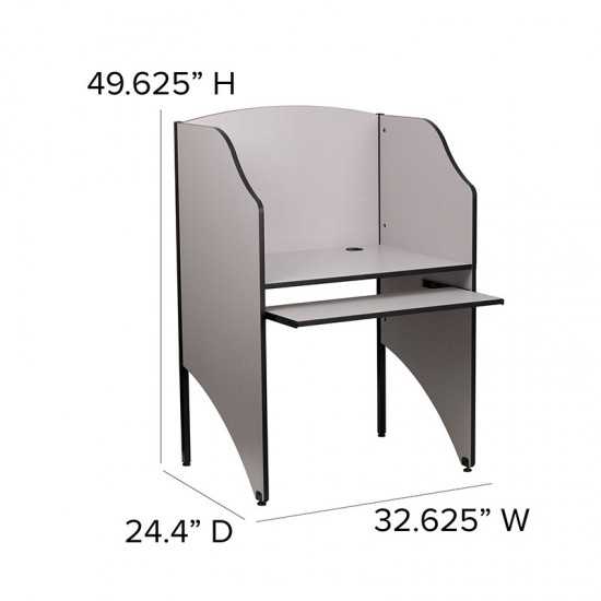 Starter Study Carrel in Nebula Grey Finish