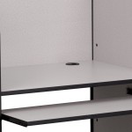 Starter Study Carrel in Nebula Grey Finish