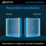 Allure 62-63 in. W x 73 in. H Frameless Pivot Shower Door in Chrome