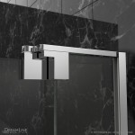 Allure 62-63 in. W x 73 in. H Frameless Pivot Shower Door in Chrome