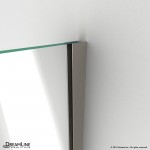 Unidoor Plus 29-29-1/2 in. W x 72 in. H Frameless Hinged Shower Door in Brushed Nickel