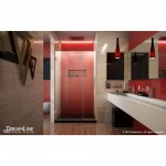 Unidoor Plus 39-39 1/2 in. W x 72 in. H Frameless Hinged Shower Door in Brushed Nickel