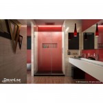 Unidoor Plus 45-45 1/2 in. W x 72 in. H Frameless Hinged Shower Door in Brushed Nickel