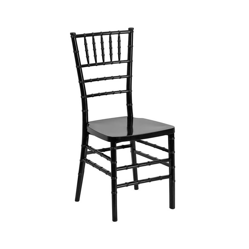 Hercules premium series black resin stacking chiavari chair