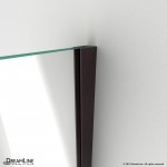 Unidoor Plus 51-51 1/2 in. W x 72 in. H Frameless Hinged Shower Door in Oil Rubbed Bronze