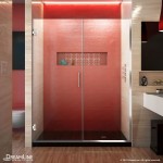 Unidoor Plus 59-59 1/2 in. W x 72 in. H Frameless Hinged Shower Door in Chrome