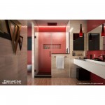 Unidoor Plus 57-57 1/2 in. W x 72 in. H Frameless Hinged Shower Door with 34 in. Half Panel in Oil Rubbed Bronze