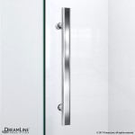 Quatra Lux 34 1/4 in. D x 46 3/8 in. W x 72 in. H Frameless Hinged Shower Enclosure in Chrome