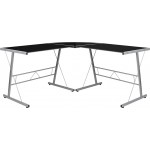 L-Shaped Desk 83.5" Computer Corner Desk, Gaming Corner Desk, Home Office Corner Desk, Gaming Desk, Easy to Assemble, Black