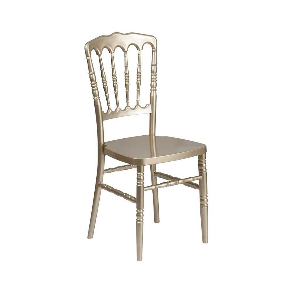 Gold Resin Stacking Napoleon Chair