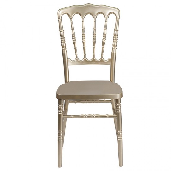 Gold Resin Stacking Napoleon Chair