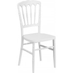 White Resin Stacking Napoleon Chair