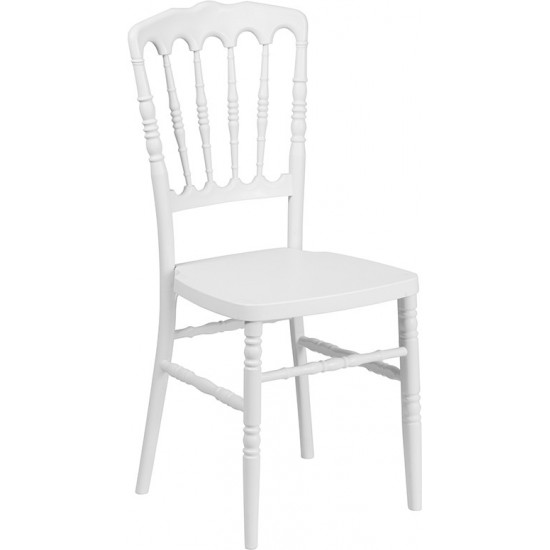 White Resin Stacking Napoleon Chair