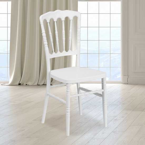 White Resin Stacking Napoleon Chair