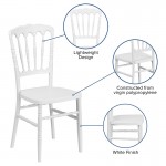 White Resin Stacking Napoleon Chair