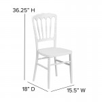 White Resin Stacking Napoleon Chair