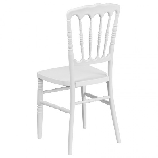 White Resin Stacking Napoleon Chair