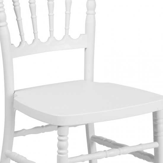 White Resin Stacking Napoleon Chair