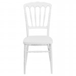 White Resin Stacking Napoleon Chair