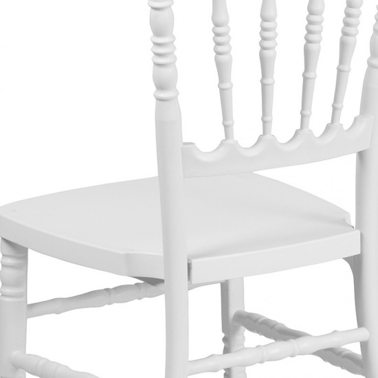 White Resin Stacking Napoleon Chair